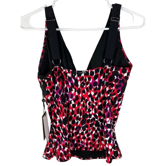 Women's DKNY Animal Print Tankini Top Medium - Picture 4 of 8